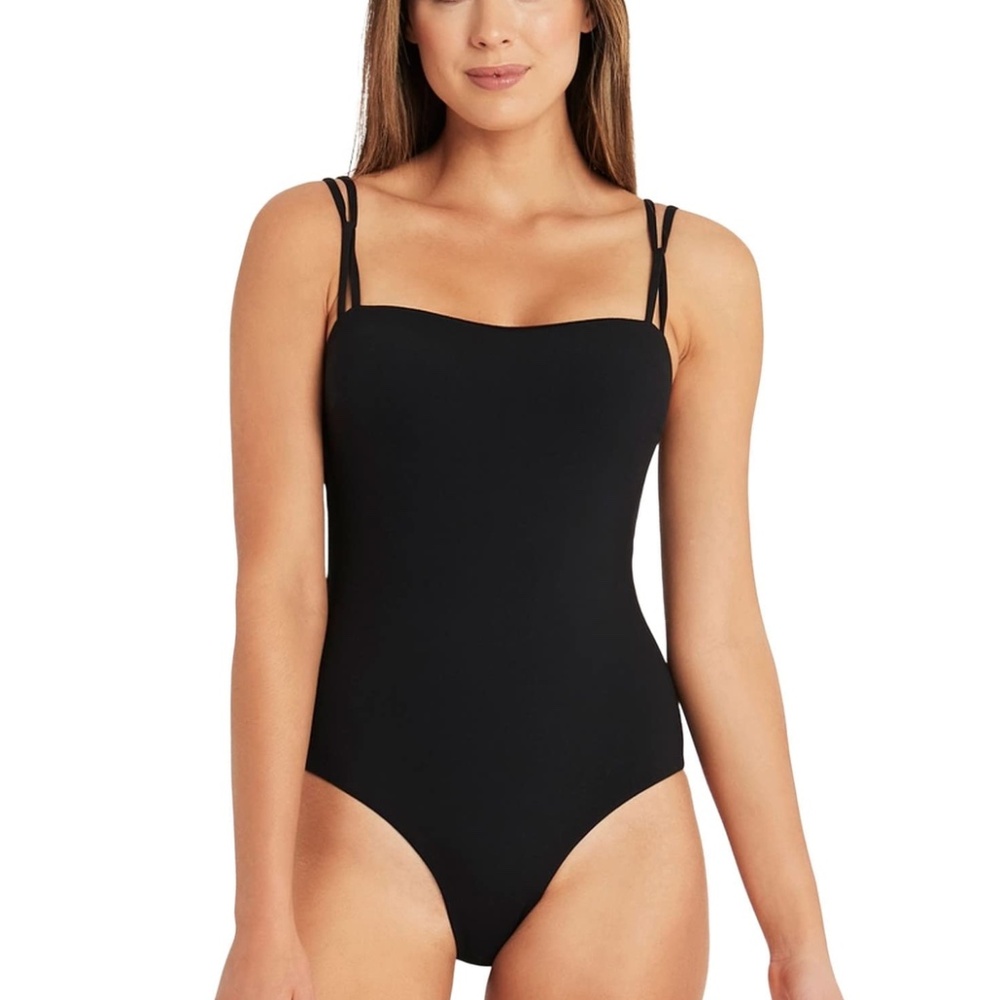 Sea Level Swim Australia - Eco Essentials High Leg Bandeau One Piece